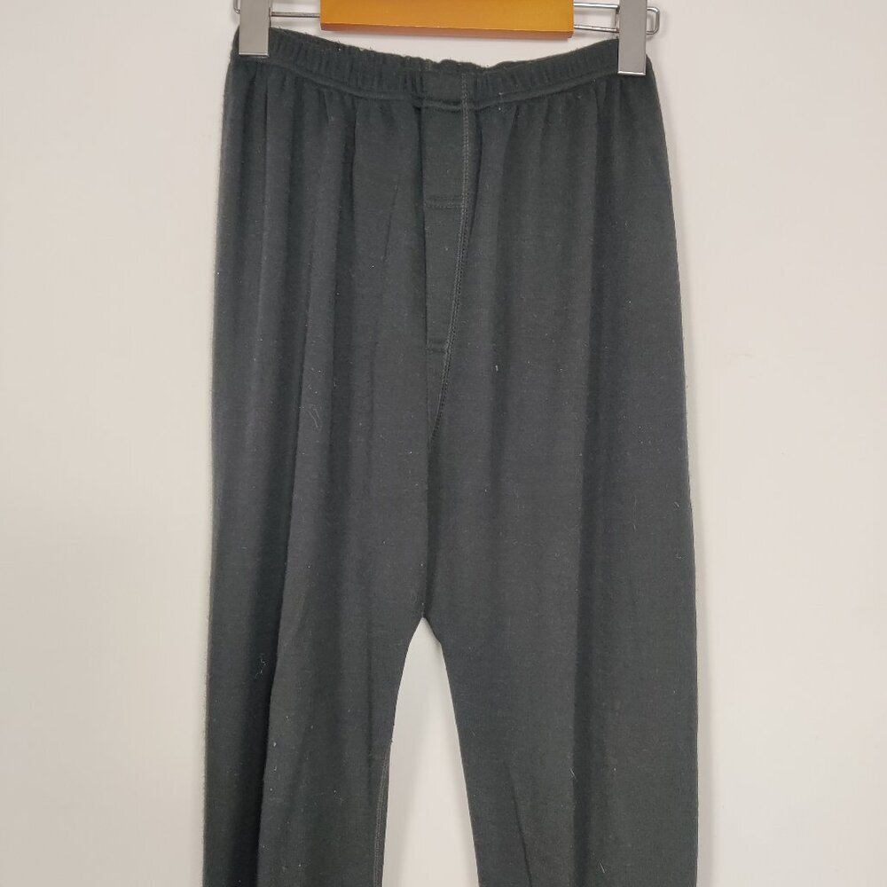 Hasyun Men's Thermal Pants Size L 50/52 Black Wool Base Layer Winter Warm Daily